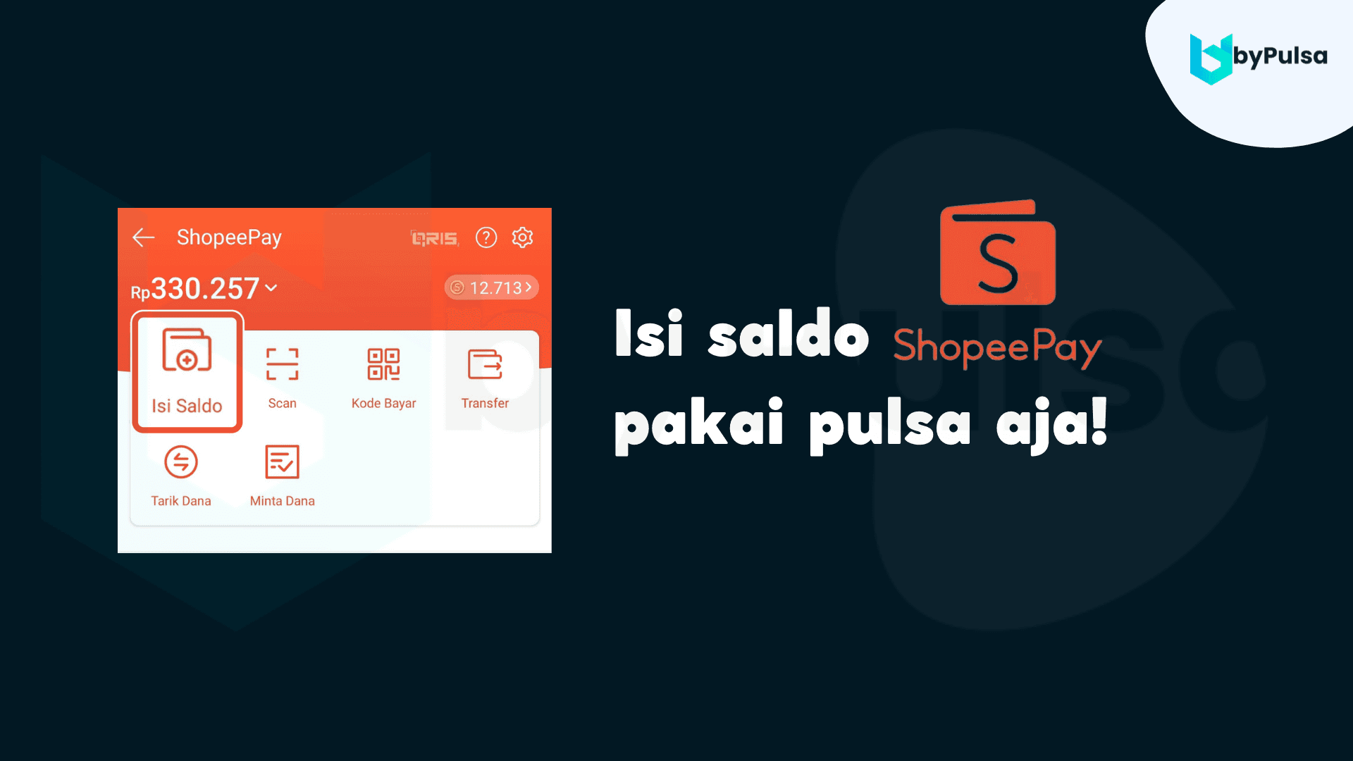 isi shopeepay pakai pulsa